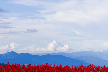 clouds over the mountains