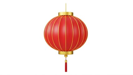 Obraz premium Red chinese new year lantern decoration for lunar new year celebration and asian festival design element on transparent background