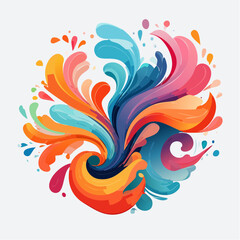Fototapeta premium Abstract floral background pattern with swirl vector illustration for tattoo design