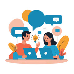 Flat geometric vector for National Mentoring Day featuring mentor support, digital guidance, paper planes, puzzle link, superhero theme & knowledge sharing