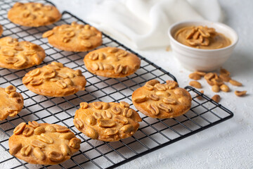 Homemade Peanut Cookies or Biscuit Levitating