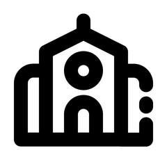 School Icon Broken Line