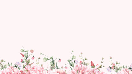 spring flowers border