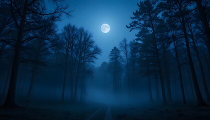 Fototapeta premium Misty Forest at 200 AM