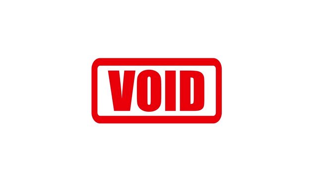 Void Stamp Animation for Canceled Document or Invalid Transaction Screen &ndash; Clean Motion Graphic