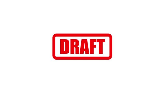 Draft Stamp Animation for Document or Project Status Screen &ndash; Clean Motion Graphic