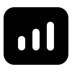 Bar Chart Filled Icon Vector