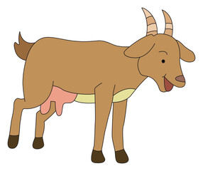 The Smiling Goat on a Bright Sunny Day