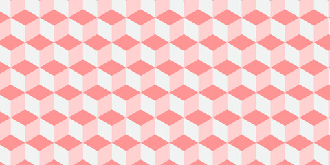 pink 3d modeling cubes Illustration decoration seamless white material pattern square design.	
