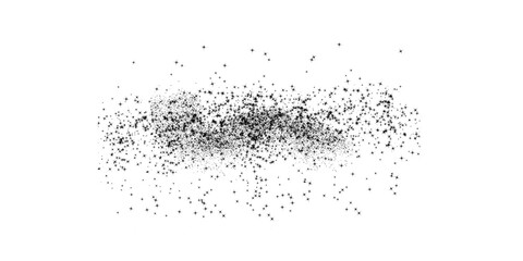 Black Dust Explosion, Abstract Grunge Particle Scatter for Overlay
