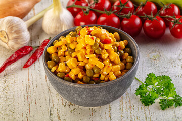 Mexican vegetable mix - corn, pepper and peas