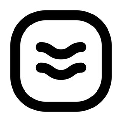 Approximately Equal Outline Icon