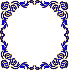 Golden Blue rose frame Layout