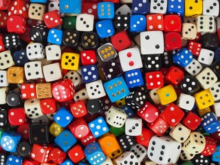 Dice collection, can be used as a background