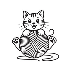 Creative flat vectors for National Cat Day featuring cats in fun outfits, retro posters, plants, moons, stars, coffee, yarn, zodiac & geometric patterns