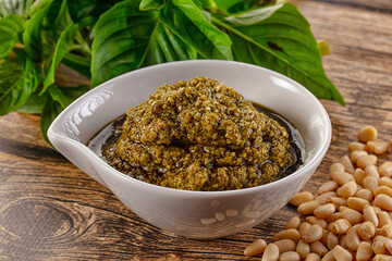 Italian Pesto sauce with basil