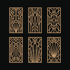 Art deco laser cut panel vintage art designs