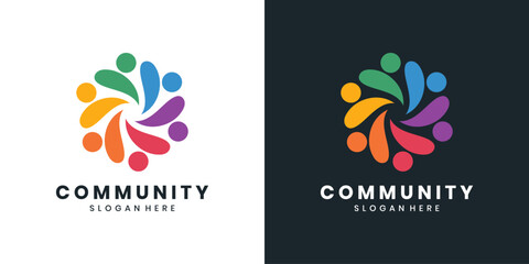 Community logo. Network and social icon design