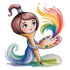 Rainbow Dreams of the Paintbrush Fairy