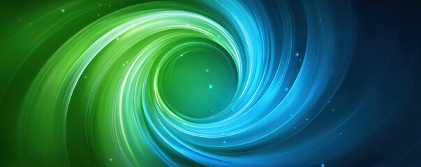 Circular Economy Initiatives concept. A swirling design of green and blue hues, creating a dynamic and vibrant visual effect.