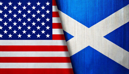 アメリカの国旗とスコットランドの国旗(USA Flag & Scotland flag.)
