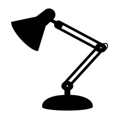 Black adjustable desk lamp vector illustration perfect for study office and home lighting needs