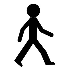 Stick figure walking illustration vector image for animation design and motion graphics project