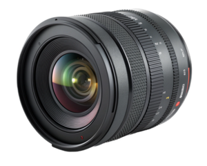 Close up of a professional digital camera lens with cinematic lighting detail isolated on transparent background
