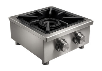 Obraz premium Heavy-duty tabletop gas stove with a powerful burner, ideal for small catering events.