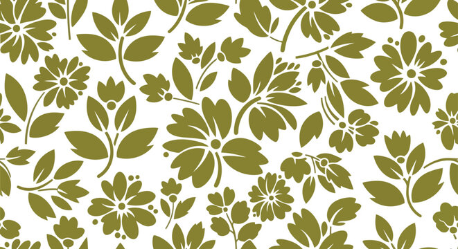 Elegant floral pattern seamless background botanical vintage textile design vector