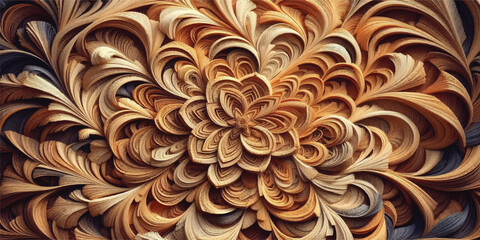 Detailed background texture featuring straw meticulously arranged in a visually appealing ripple pattern, showcasing natural tones and organic design.