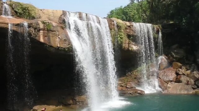 Krang Shuri water falls of Meghalaya. 