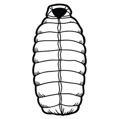 green hand grenade and black bomb isolated on white background