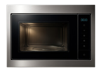 Fototapeta premium Spacious built-in microwave with a sleek design, ideal for upscale home kitchens.
