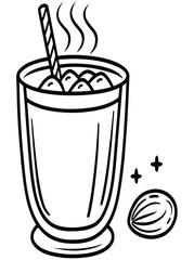 glass of coffee tea and milk vector illustration