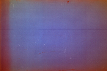 Blank grained film strip texture background with heavy grain, dust and light leak