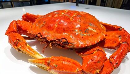 Isolated Red King Crab ready for preparing delicious meal in gourmet seafood restaurant white background
