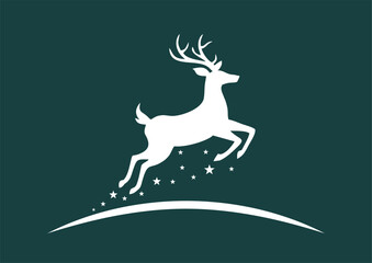 christmas deer vector illustration