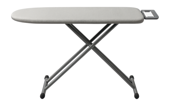 Extra-wide ironing board with heat-resistant cover, perfect for large curtain pressing.