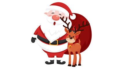 transparent Vector illustration image of Santa Claus