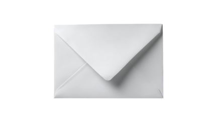 A simple white envelope mockup with a blank card showing minimalist stationery design, clean correspondence layout and paper branding concept isolated on white background
