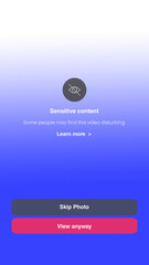 Content Warning PNG Template for photo Intro or News Alert – Sensitive Content Notice Design