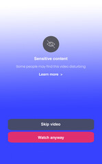 Content Warning PNG Template for Video Intro or News Alert – Sensitive Content Notice Design