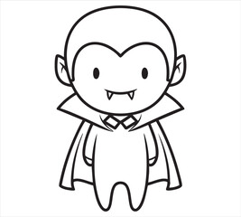 Obraz premium Vector art of cute vampire character