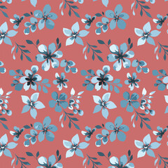 seamless pattern with jasmine flowers