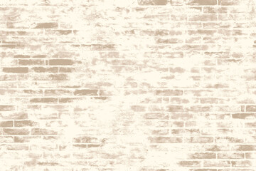 Fototapeta premium Vintage white brick wall texture with soft weathered effect, perfect for rustic backgrounds, architecture visuals, or print design.