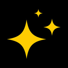 A shining star icon. Sparkles emoji. An emoji representing glitter, radiance, or sparkle. A symbol of magic or sparkle, New Year's or Christmas. A pictogram of sparkle, celebration, or purity. Raster 