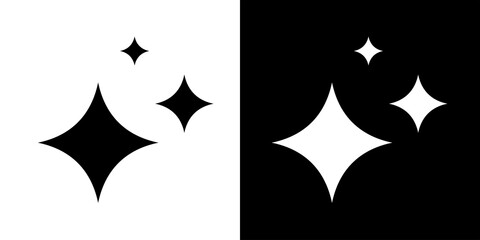 A shining star icon. Sparkles emoji. An emoji representing glitter, radiance, or sparkle. A symbol of magic or sparkle, New Year's or Christmas. A pictogram of sparkle, celebration, or purity. Raster 