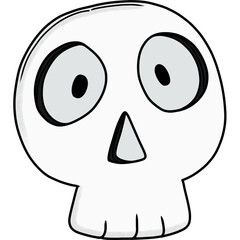 funny cartoon skull