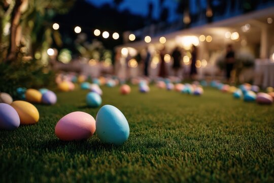 Elegant Easter Egg Hunt at Night